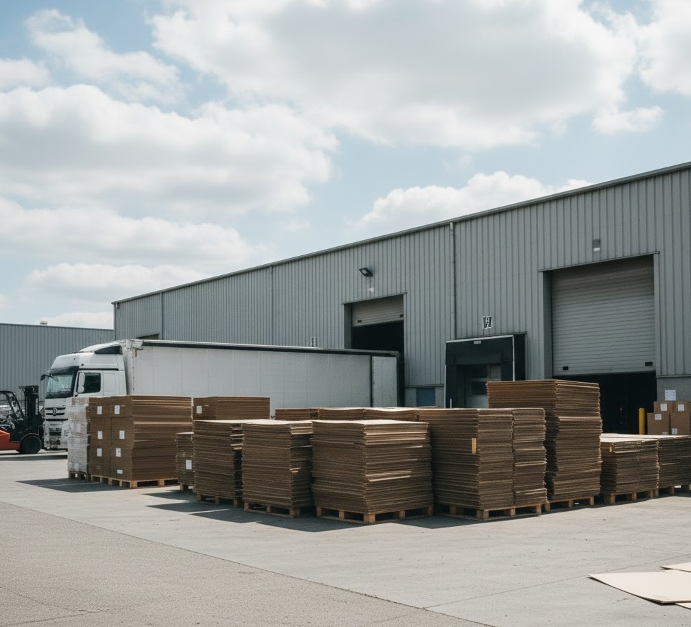 Box Atlanta exterior — loading docks and fleet